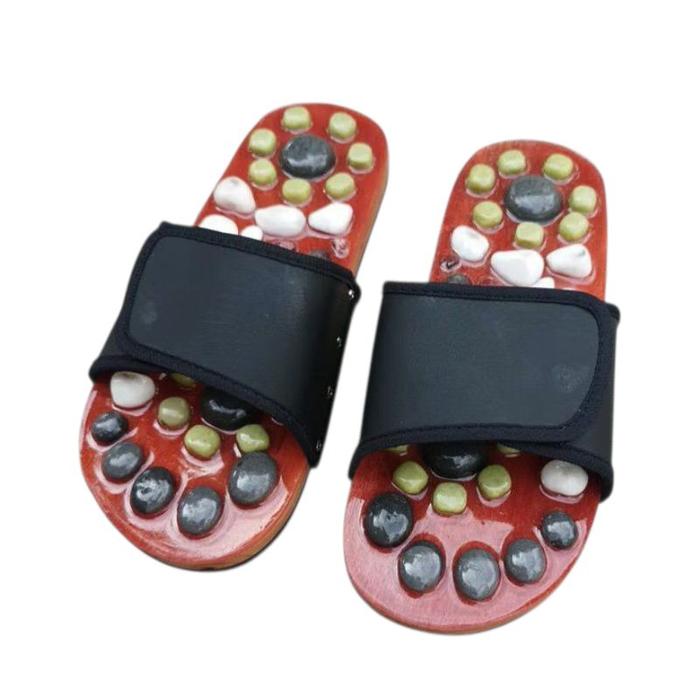 Sandal Refleksi Terapi Batu Alam Pria Wanita Model Slop Nyaman Meringankan Pegal Rematik Kebas denga