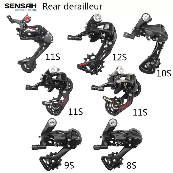 SENSAH Road Bicycle Rear Derailleurs Carbon 2x8 9 10 / 11 / 12 Speed