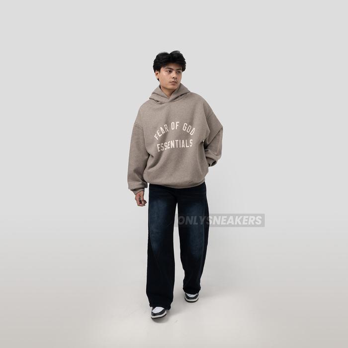 ESSENTIALS FOG FLEECE HEATHER GREY HOODIE
