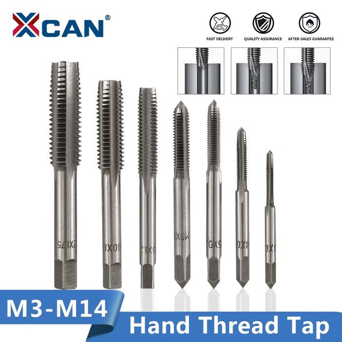 XCAN Hand Tap 1pc M3/M4/M5/M6/M7/M8/M10/M12/M14 Right Hand Thread Tap