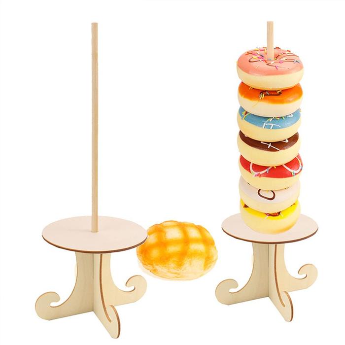 Tatakan Donat Kayu | Tempat Display Donat | Rak Donat Stand Holder Kayu