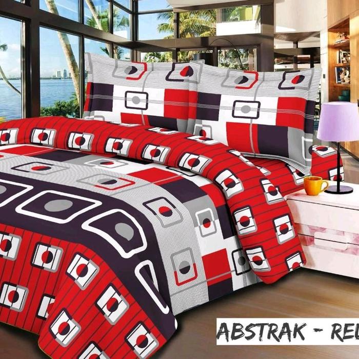 sprei bantal 2 guling 2 uk 145×200 cm tinggi 20 bahan plimicro