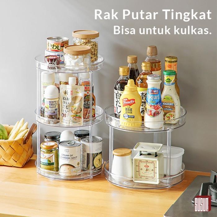 Rak Putar Tingkat / Rak Putar Bumbu / Rak Putar Kosmetik / Lazy Susan