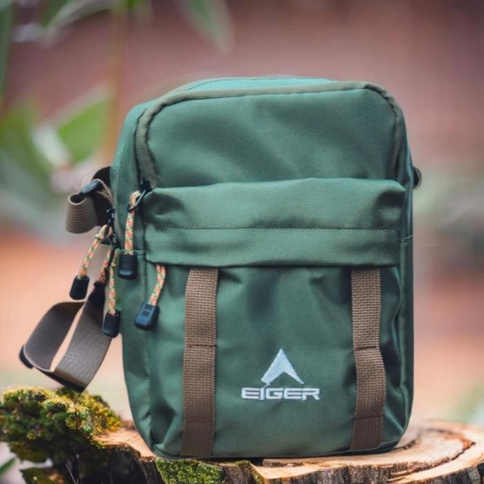Gatama Store - Tas Selempang Pria Eiger Warna Hijau Army Simple Kualitas Premium