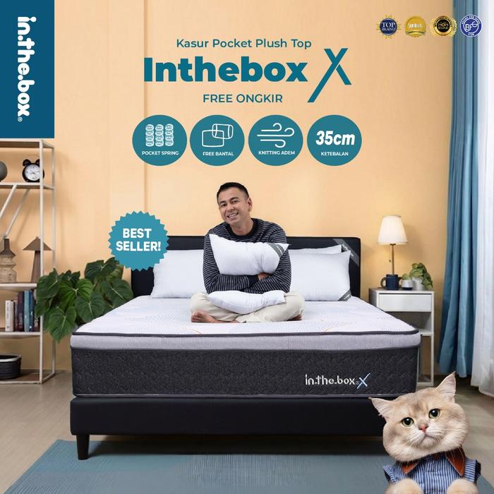 [PROMO] INTHEBOX X (Plush Top) Kasur Springbed Elegant Quilting Supersoft Tinggi 35 cm | GRATIS Kasu