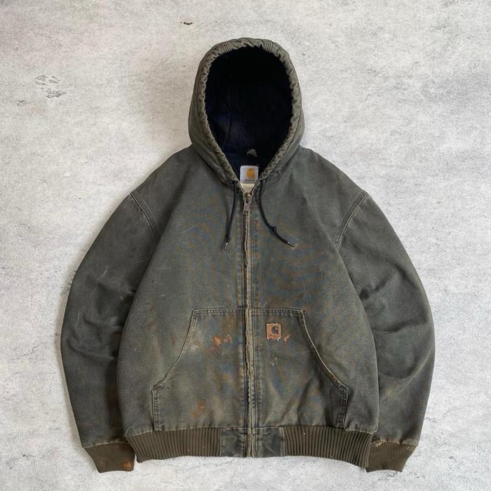 Carhartt active jacket mossgreen vintage second original