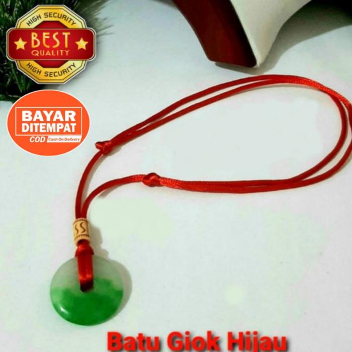 kalung Tali bandul batu Giok / Kalung liontin giok