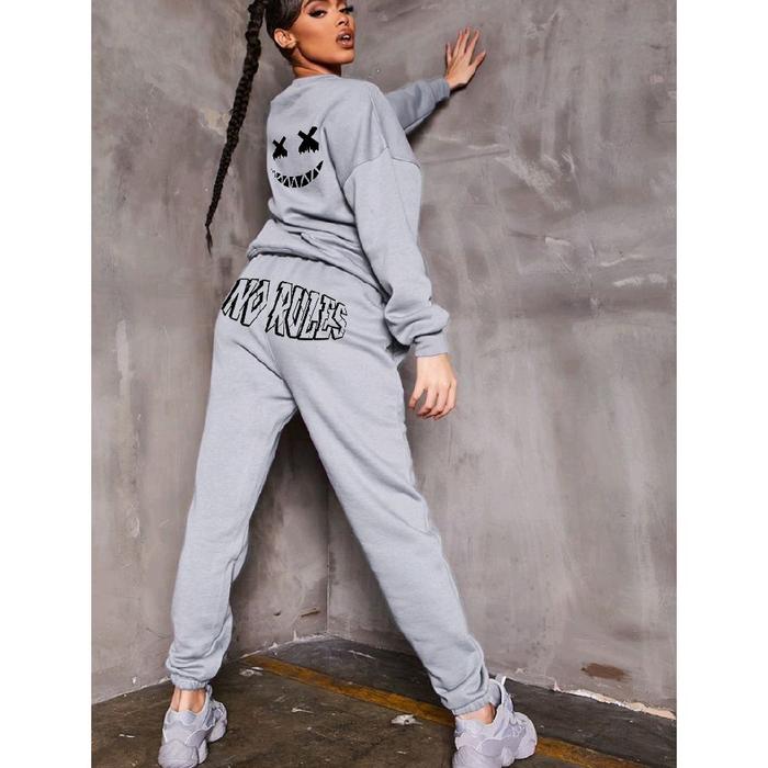 NO RULES ONE SET SWEATER JOGER OVERSIZE S-5XL JUMBO FLEECE COWOK CEWEK CASUAL Sport Jogger Setelan W