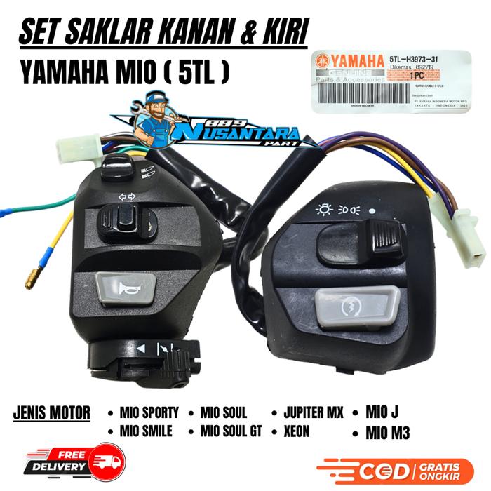 1 SET SAKLAR KIRI MIO + SAKLAR KANAN MIO SPORTY /MIO SOUL /MIO SMILE /SOUL GT /XEON /JUPITER MX