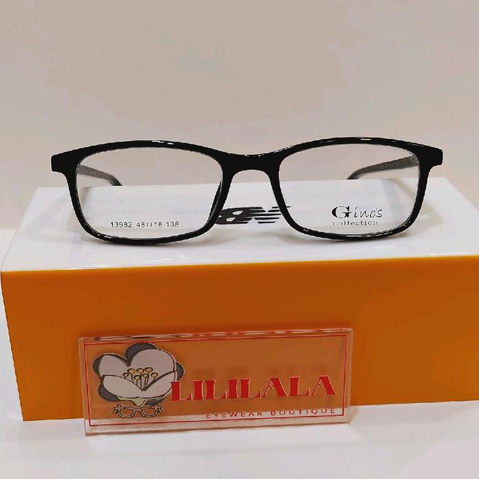 Ginos Kacamata Frame Bingkai 13982 Warna C01 Black Termurah dari Lililala Eyewear Boutique