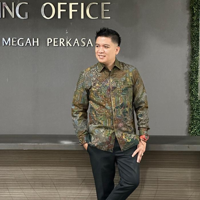 Kemeja Batik Tulis Pria Exclusive Formal Bahan Katun Solo Premium Lapis Furing Trycod Wafer by Ariba