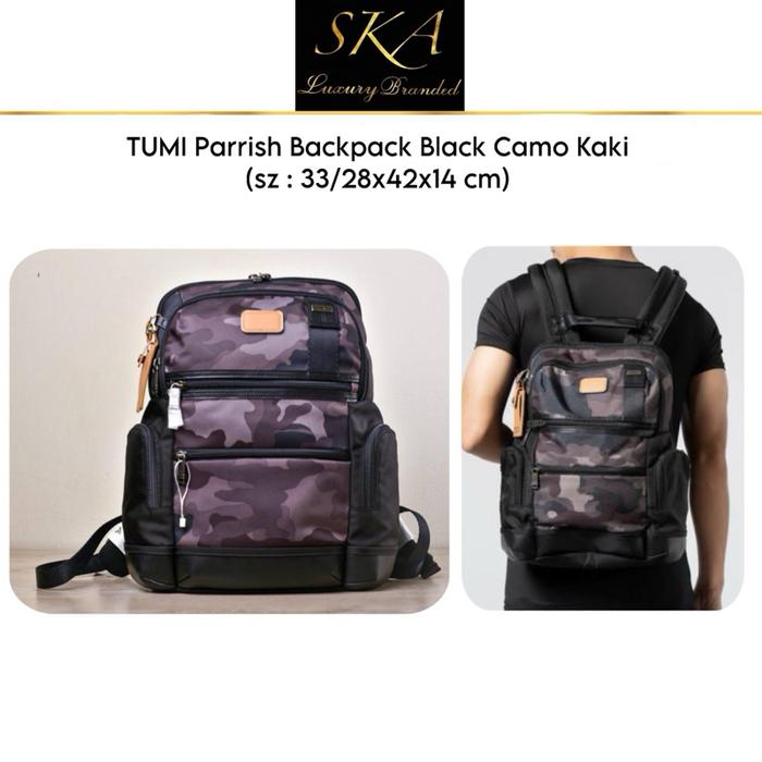 Tumi Parrish Backpack Black Camo Kaki