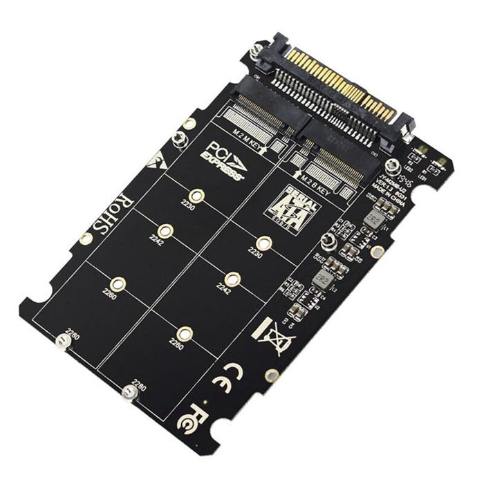 2 in 1 M.2 NVMe SATA U2PCB M.2 NVME SSD Key M Key B SSD to U.2