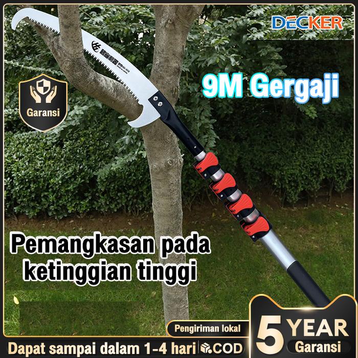 DECKER Mesin Gergaji Pemangkas/Pemotong Dahan Tree Pruner With Saw Gergaji Pemangkasan Cabang