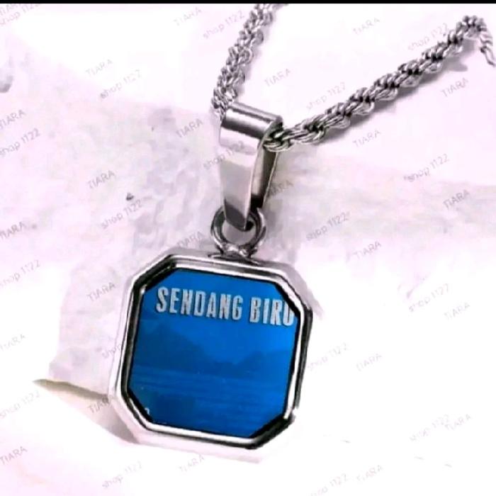 Kalung nama sendang blue custom inisial stainless anti karat
