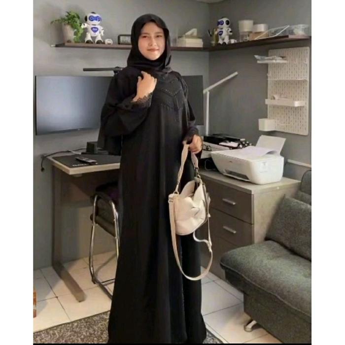 promo !!!! abaya hitam Nirina termurah !!!!