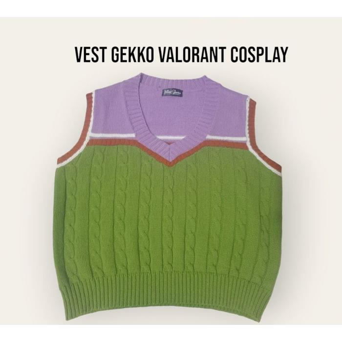 Knit Gekko Vest Valorant Game (Gekko vest cosplay costume)