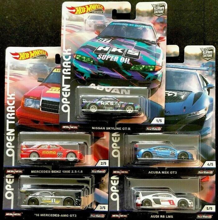 Hot Wheels Car 1:64 Car Culture Open Track NISSAN MERCEDES AUDI AUCRA