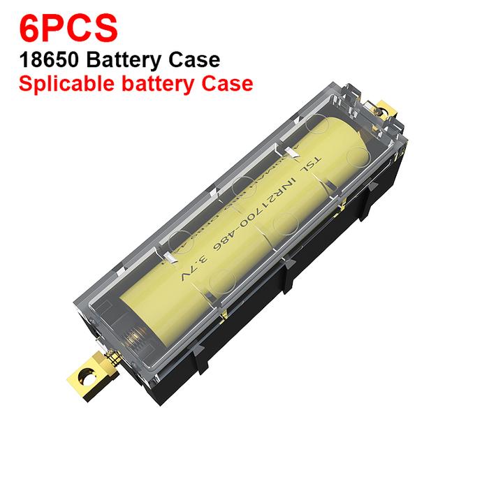 6Pcs DIY Splicable Battery Case 21700 20700 18650 Battery Holder