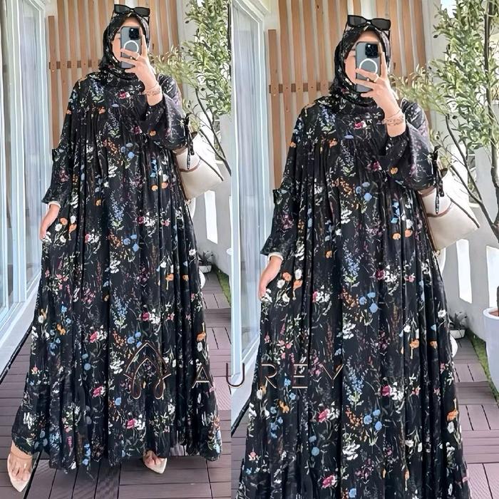 Aurey set new gamis set hijab Amanda gamis jumbo