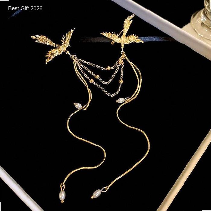 New arrival 50pcs Bros Rumbai Phoenix Aesthetic Dari Logam Dan Mutiara Burung Vintage Phoenix Bros R