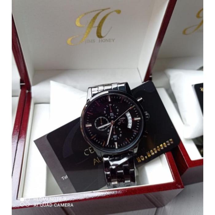 > Free Box JT 8036 Jims Honey Jam Tangan Pria Waterproff Chrono Aktif RR