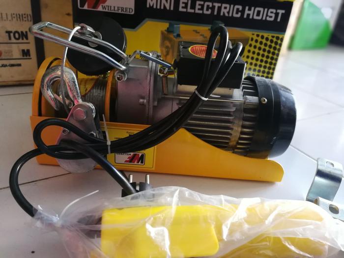 Electric Hoist Elektrik Hoist Katrol Elektrik Listrik Willfred 250Kg Berkualitas