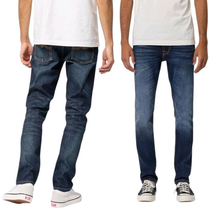 Celana Panjang Pria Dewasa Nudie Nyaman Original Slim fit Jeans Panjang Cowok Nudie Classic Denim Hi