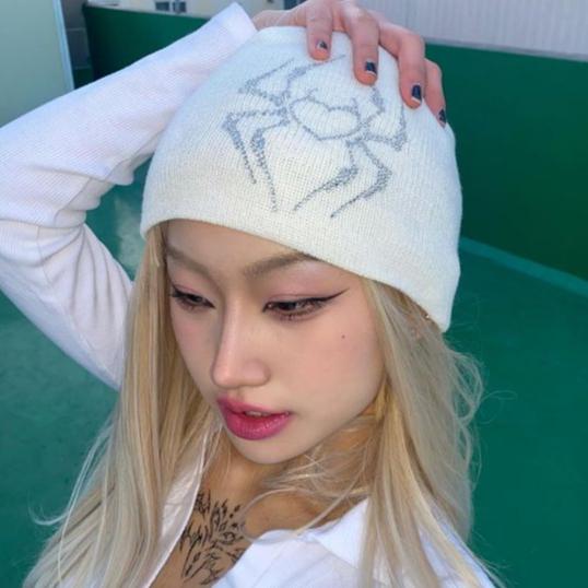Terlaris Ready Stock Y2K Spider Stone Beanie Hat Topi Kupluk Y2K Hat Von Dutch Topi Pria Wanita