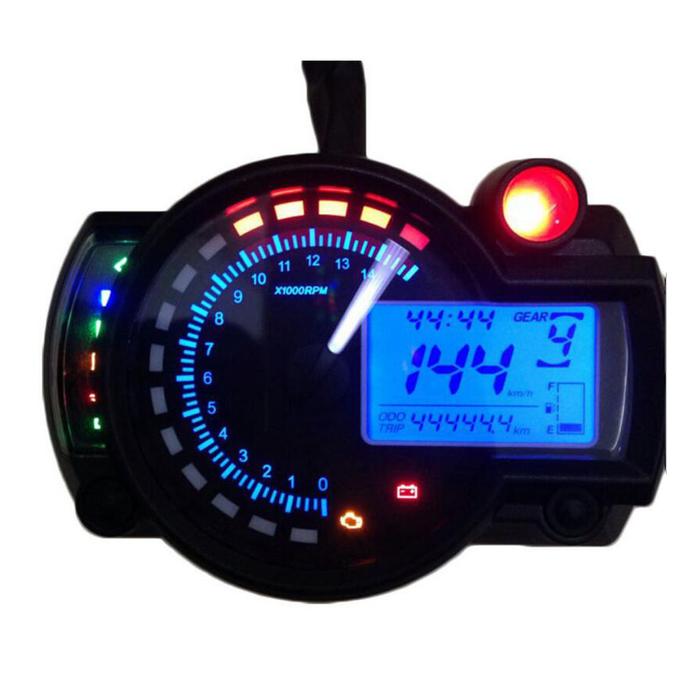 Odometer motor digital speedometer LCD 15000rpm modern mirip KOSO