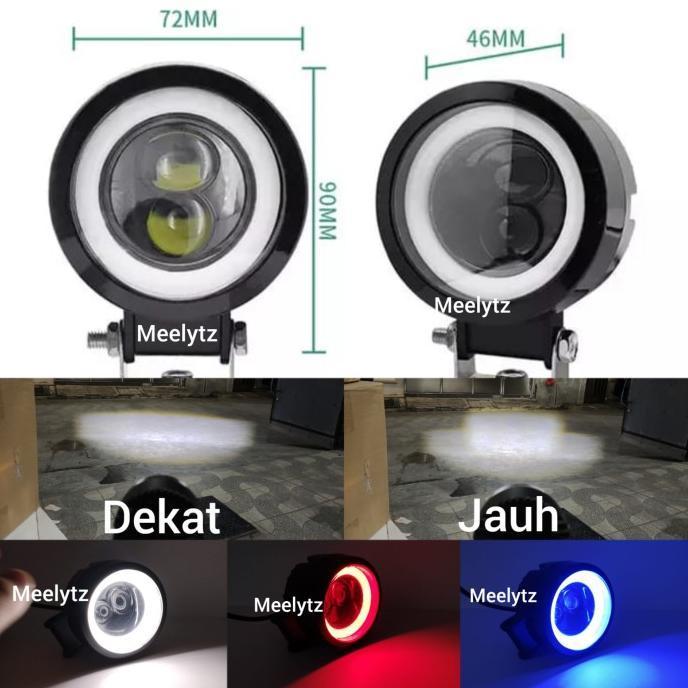 LAMPU TEMBAK SOROT LED CWL 2 MATA LENSA 4D JAUH DEKAT