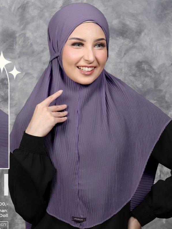 Ethica Hijab Khimar Mona Violet - Hijab Elegan Warna Violet untuk Penampilan Cantik dan Syar'i