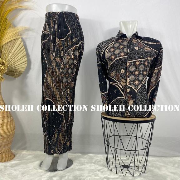{ NEW MOTIF AS MOCA } KEMEJA BATIK COUPLE / BATIK COUPLE / BATIK SET ROK LILIT / BATIK SET ROK PLISK