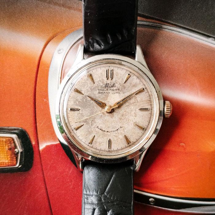 Rare vintage mido grandluxe multifort automatic bumper circa 40s