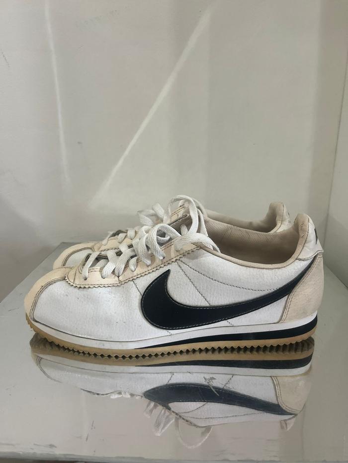 PRELOVED Sepatu Nike Cortez OG Vintage Classic White Black Second Original No Box