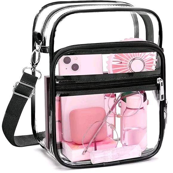 Tas selempang wanita PVC bening transparan