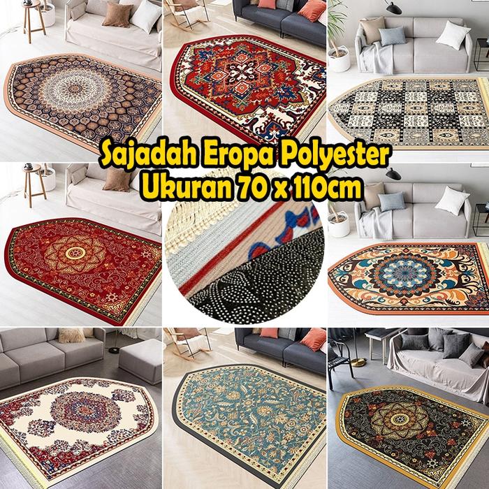 Sajadah Eropa Polyester / Karpet Lantai Polyester Motif Abstrak Uk 70 x 110cm/Karpet Lantai Modern/s