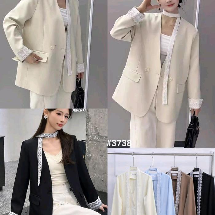 Blazer katun kombi brokat import