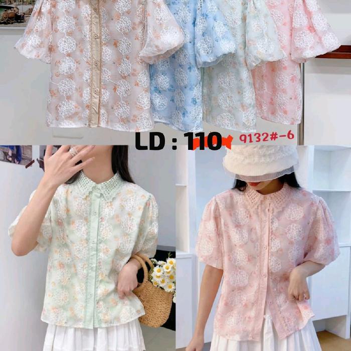 ATASAN IMPORT BKK ORGANZA Baju Wanita Organza Motif Bunga
