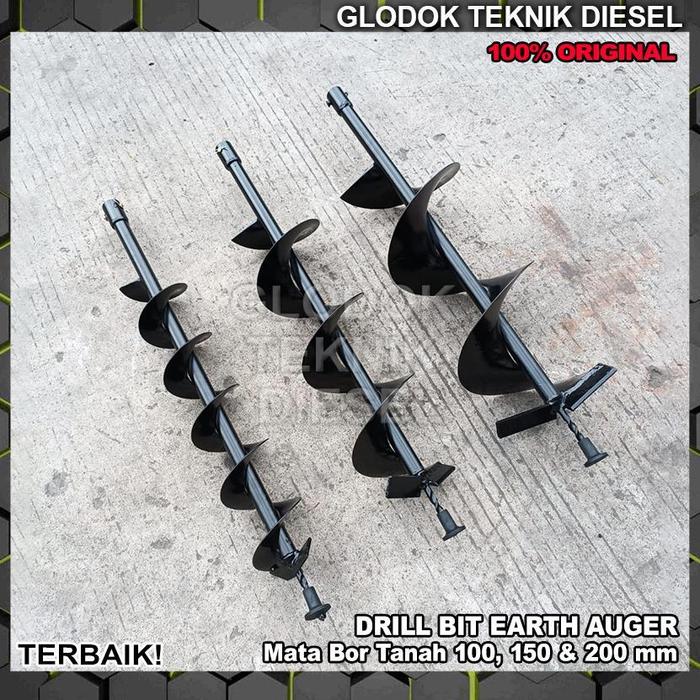 MATA Bor Tanah Diameter 4" 6" 8"/ Earth Auger Drill Mata Bor Sumur Mata Bor Penggali Tanah Garden Au