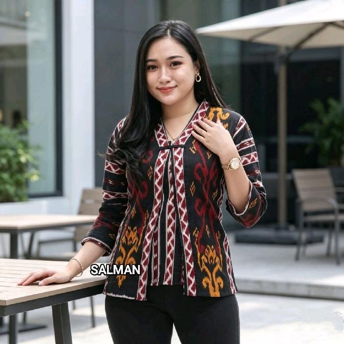 BLOUSE BATIK ZIPPER DEPAN - ATASAN BATIK KERJA - BLOUSE BATIK KANTOR - ATASAN BATIK KERJA KANTOR - B
