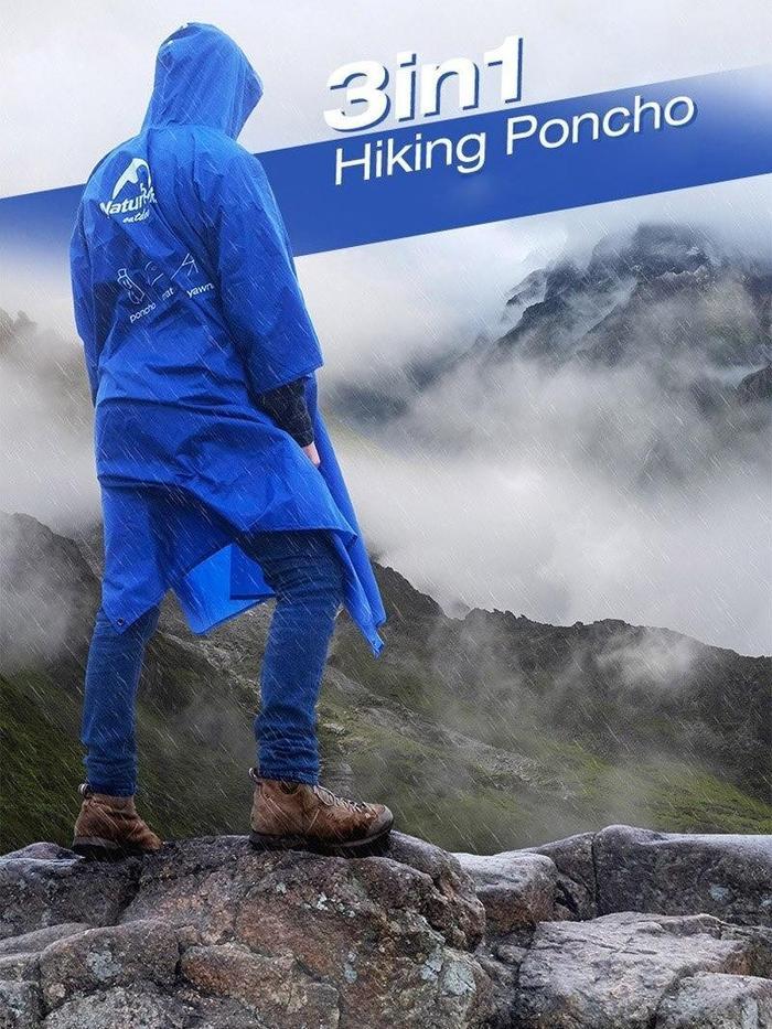 Jas hujan Naturehike NH17D002-M / NH17D003-M 210T/20D poncho jas hujan multifungsi R1