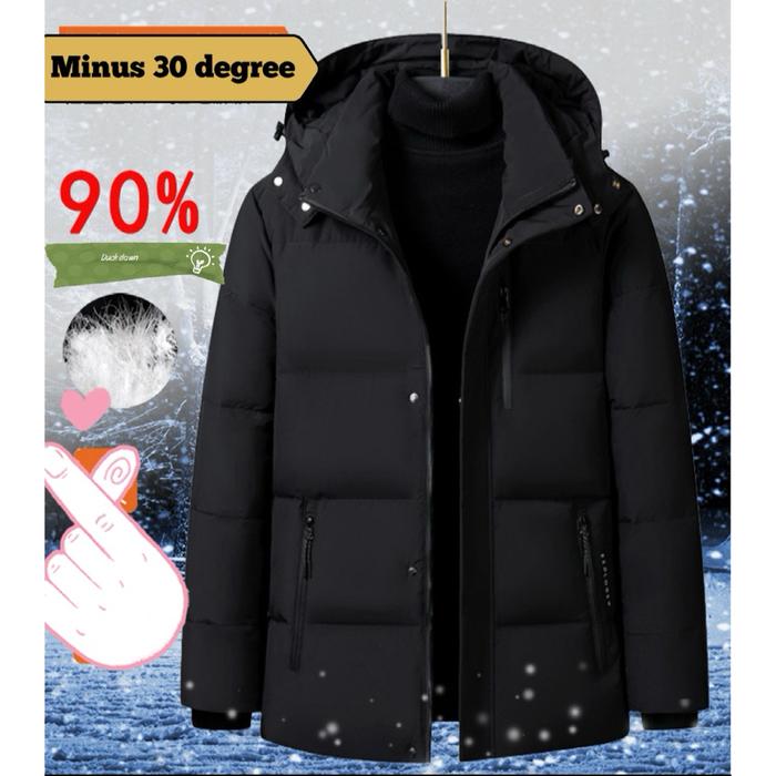 jaket winter pria duck down minus 30 degree type KF Hitam Distro JAC2511
