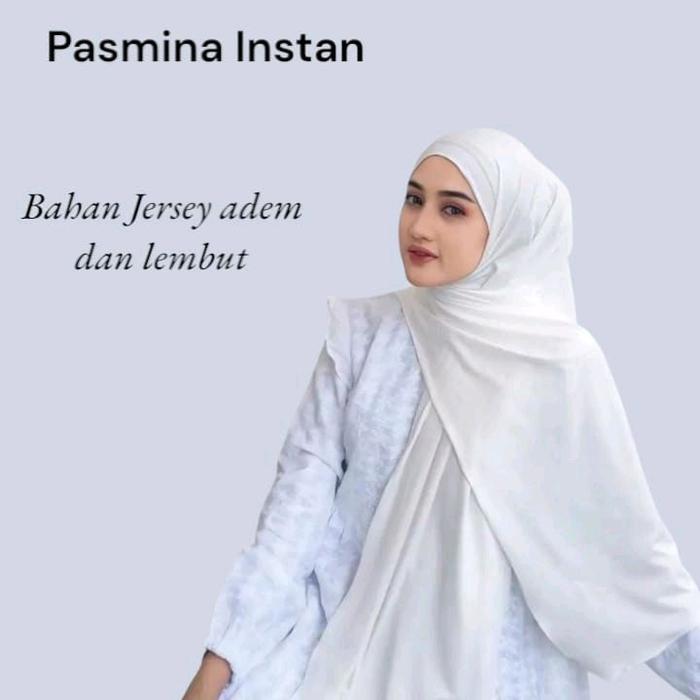 TERLARIS PASHMINA INSTAN  Oval HIJAB JERSEY Jilbab Muslim Pasmina Kerudung Panjang Lembut Nyaman Pas