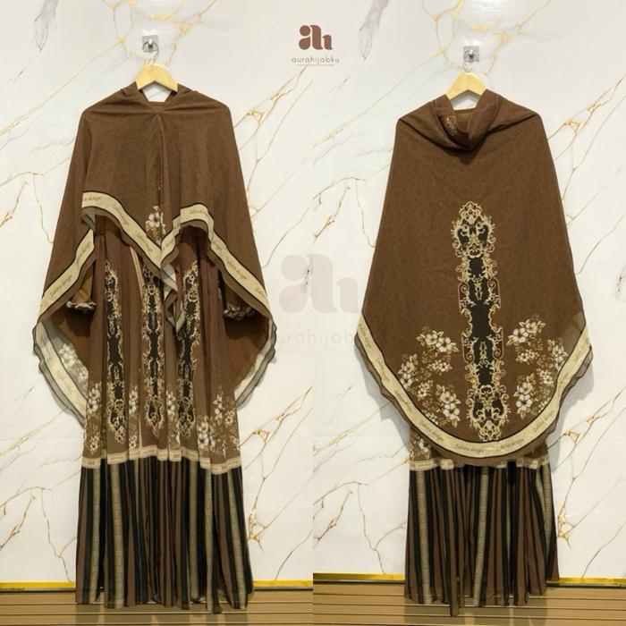 Aurahijabku -[764] Gamis Amara Syari Motif Mewah Berbagai Warna - Bahan Ceruty Babydoll mix Jersey -