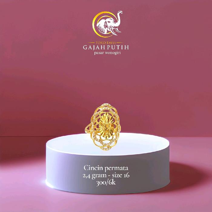 Cincin emas permata 2,4 gram