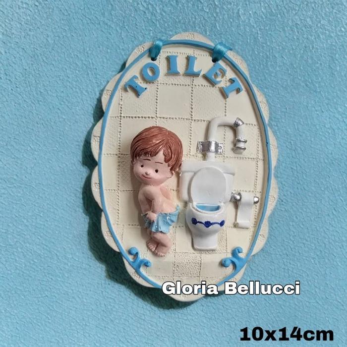 Gantungan toilet dinding dekorasi kamar mandi decor wc hiasan rumah