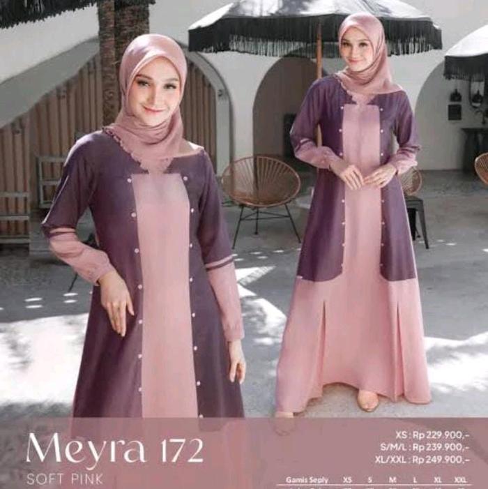 gm meyra 172 soft pink Dress Wanita