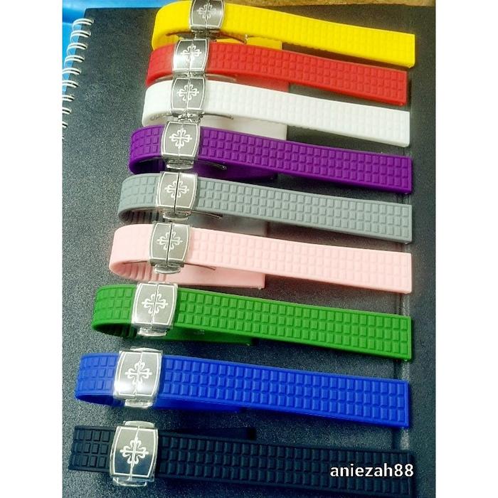 NEW Strap Tali Karet Rubber 18mm Untuk Tali Jam Patek Phillipe Aquanut 5067A