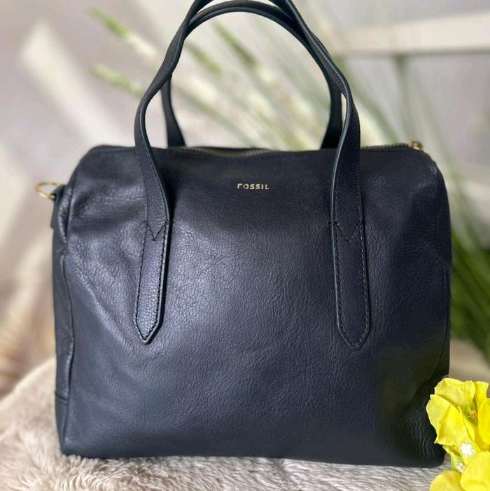 FOSSIL SYDNEY SATCHEL MIDNIGHT NAVY